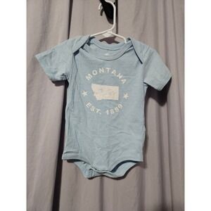 Home Free Montana State Map Baby Bodysuit Blue 18 Months Cotton Polyester
